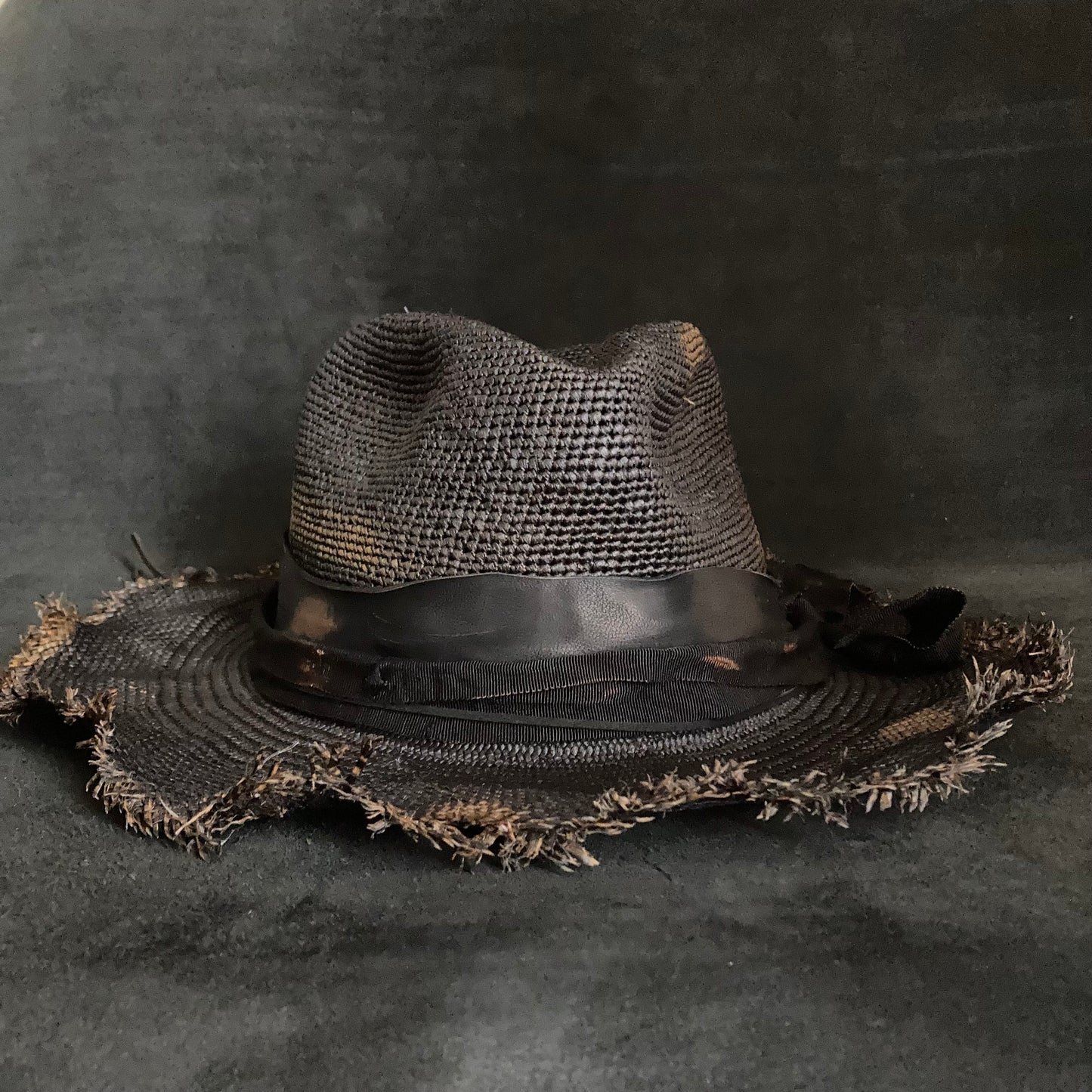 Red rust fedora panama hat