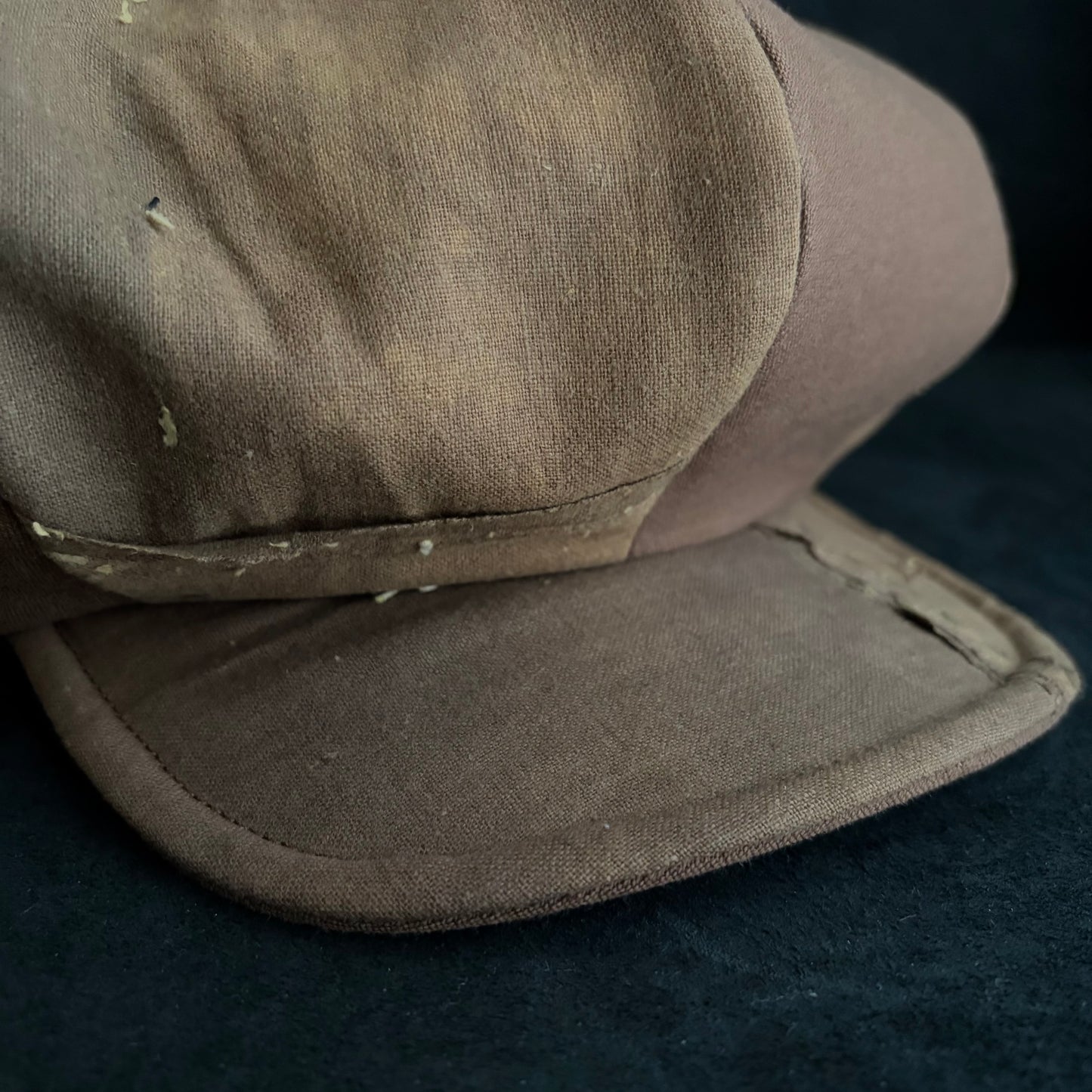 Vintage kakishibu cotton big casquette