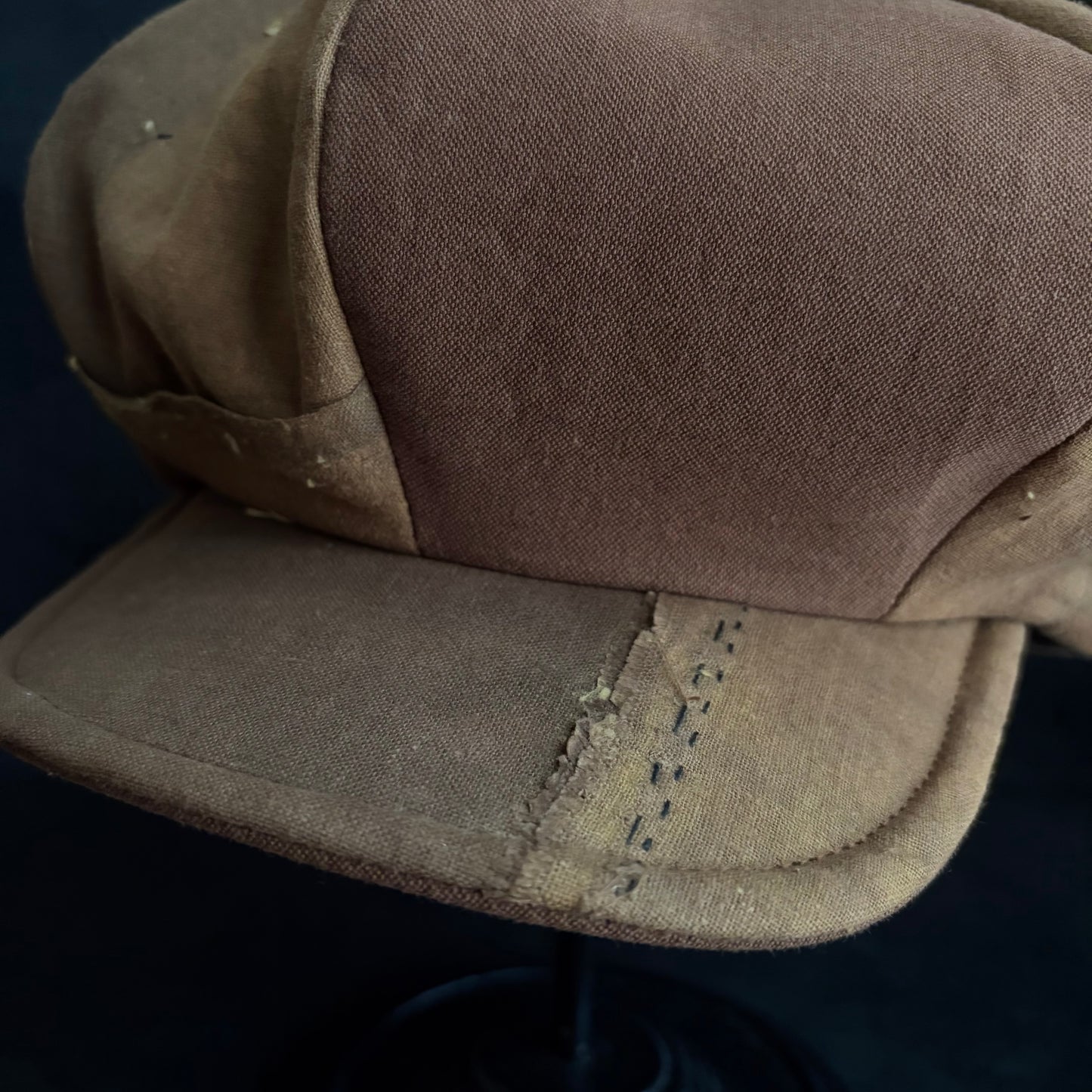 Vintage kakishibu cotton big casquette