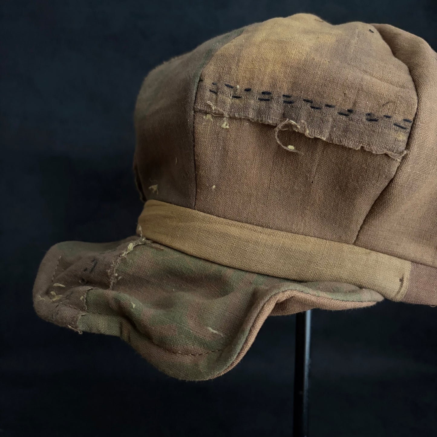 Vintage kakishibu cotton casquette