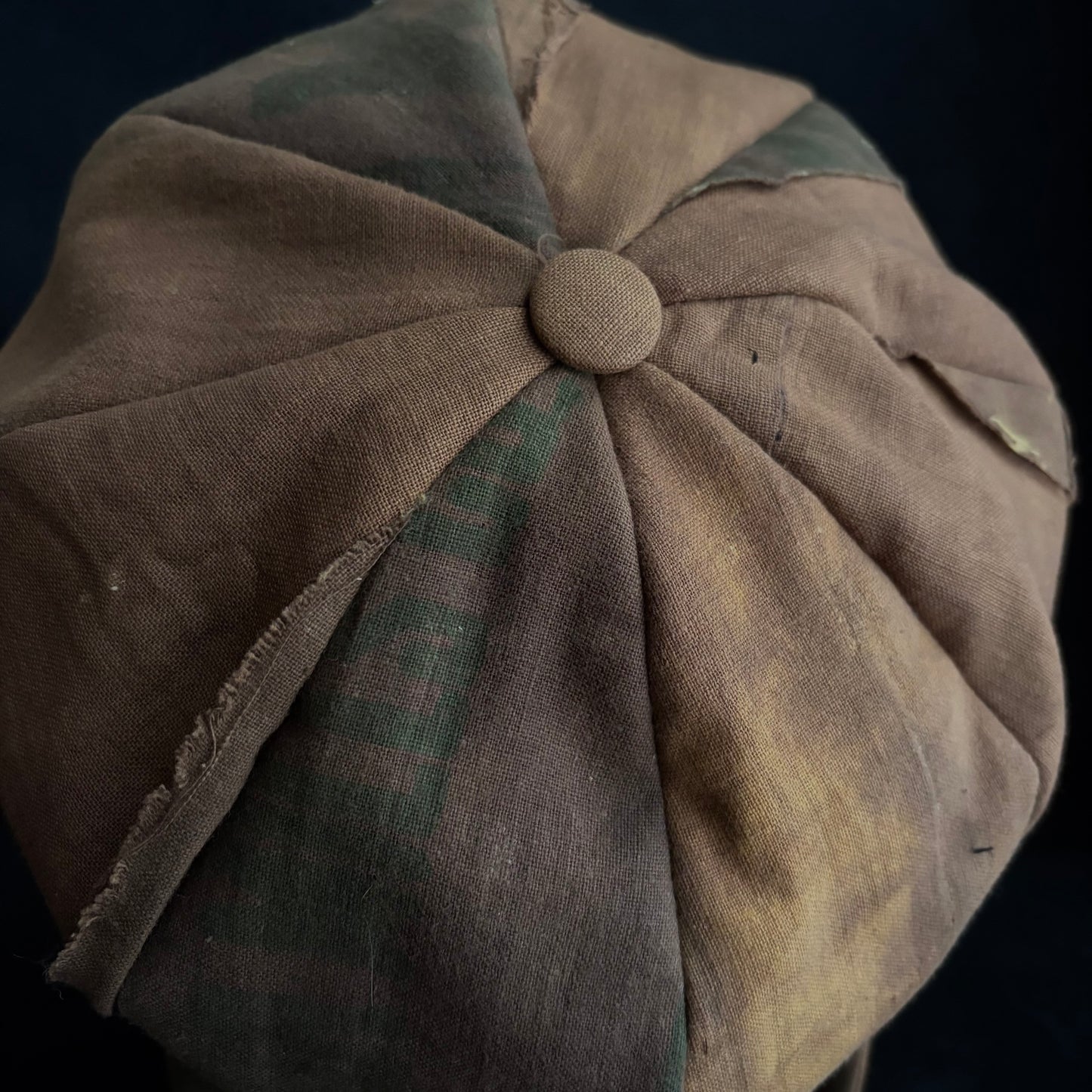 Vintage kakishibu cotton casquette