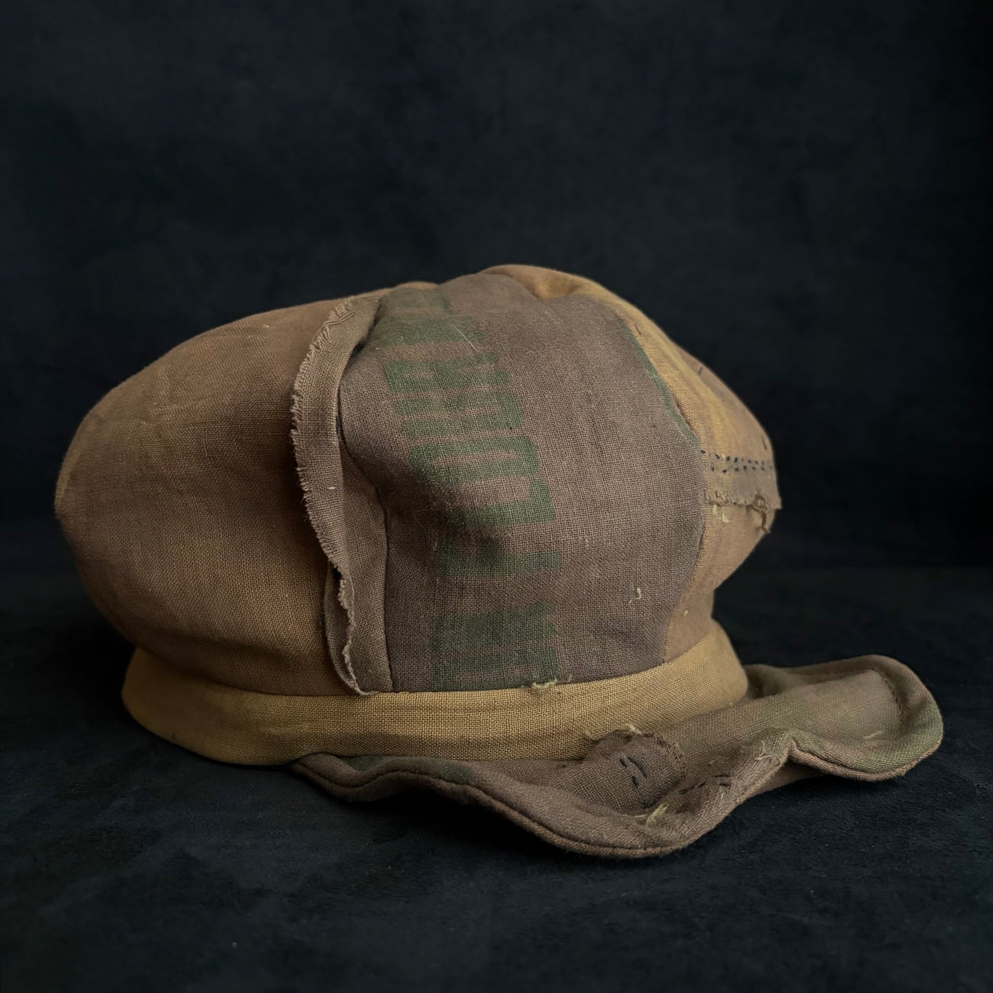 Vintage kakishibu cotton casquette