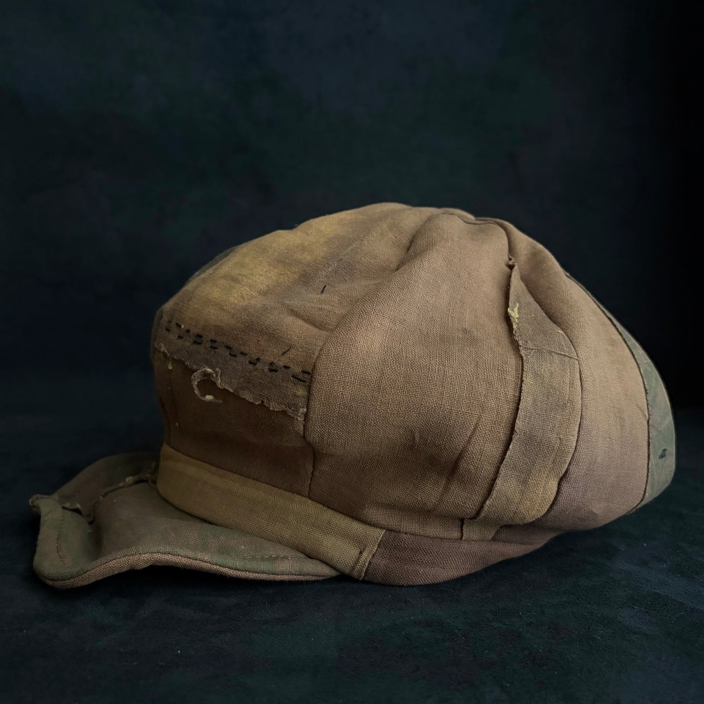 Vintage kakishibu cotton casquette