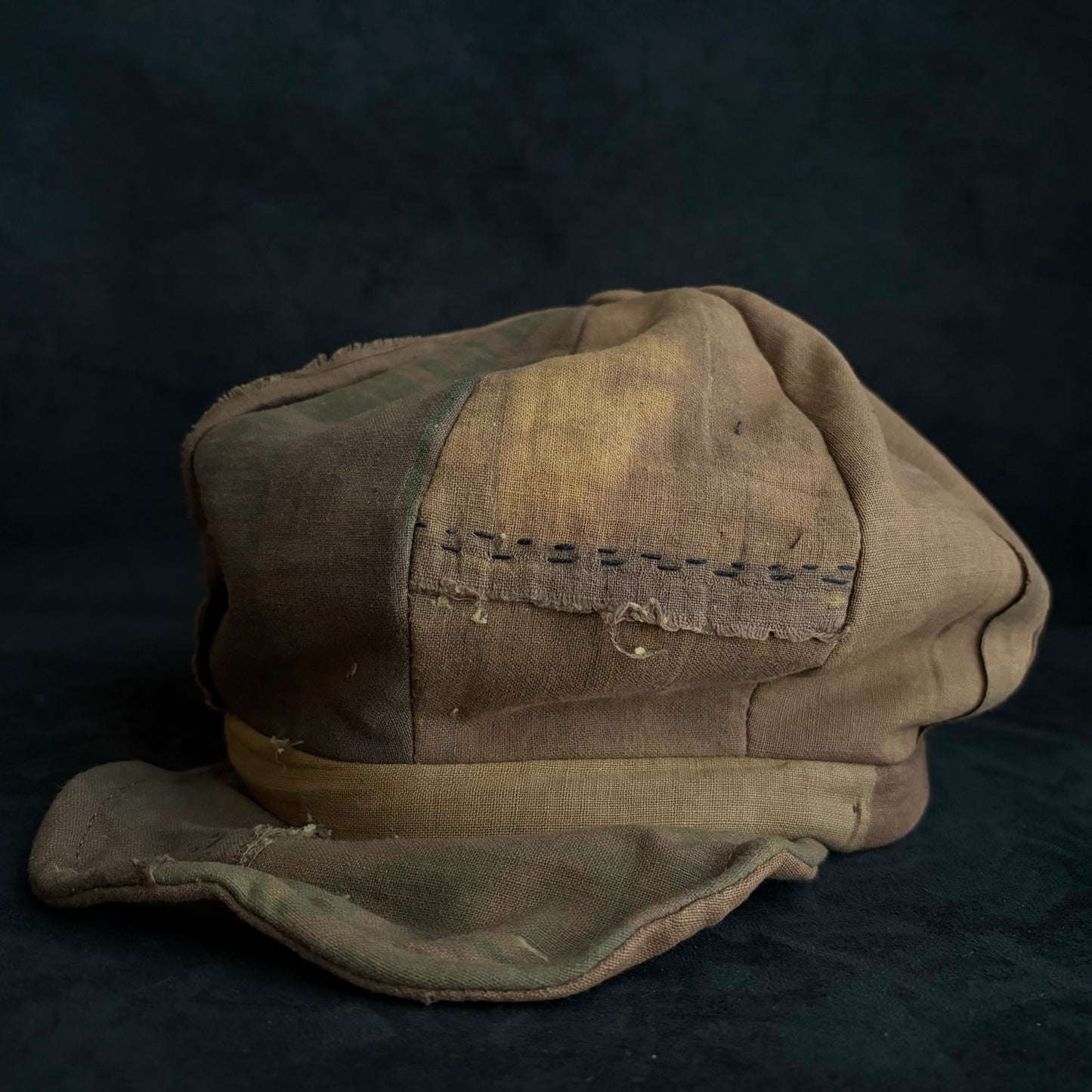 Vintage kakishibu cotton casquette