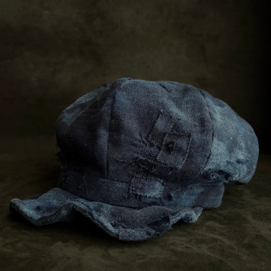 Fading indigo patchwork casquette