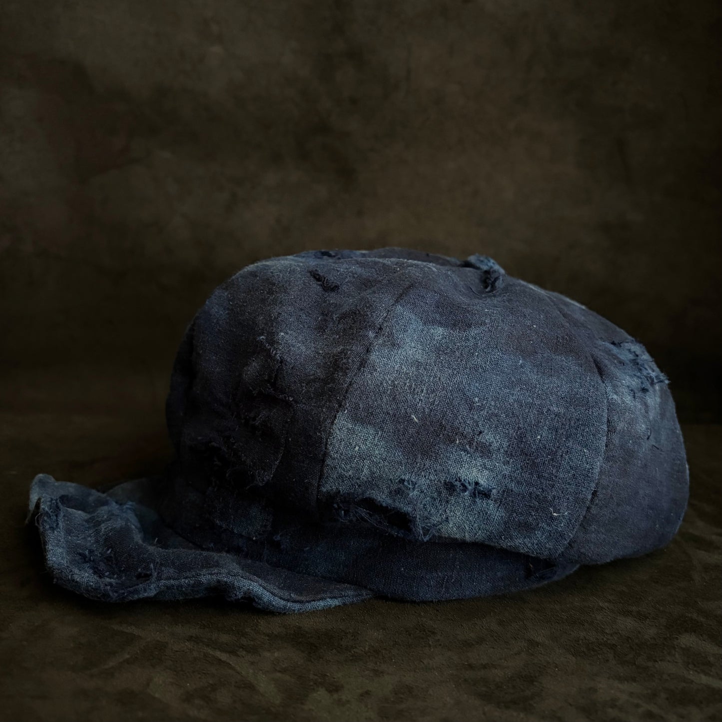Fading indigo patchwork casquette