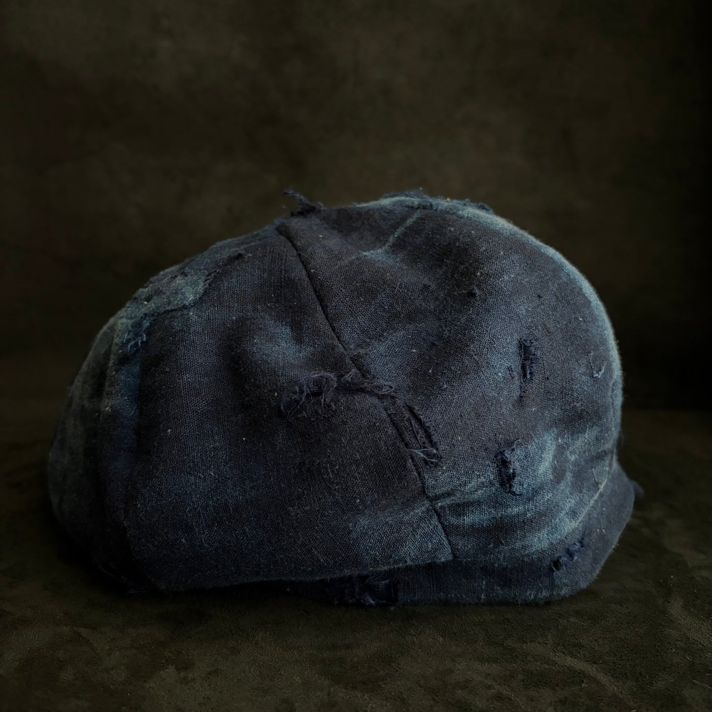 Fading indigo patchwork casquette