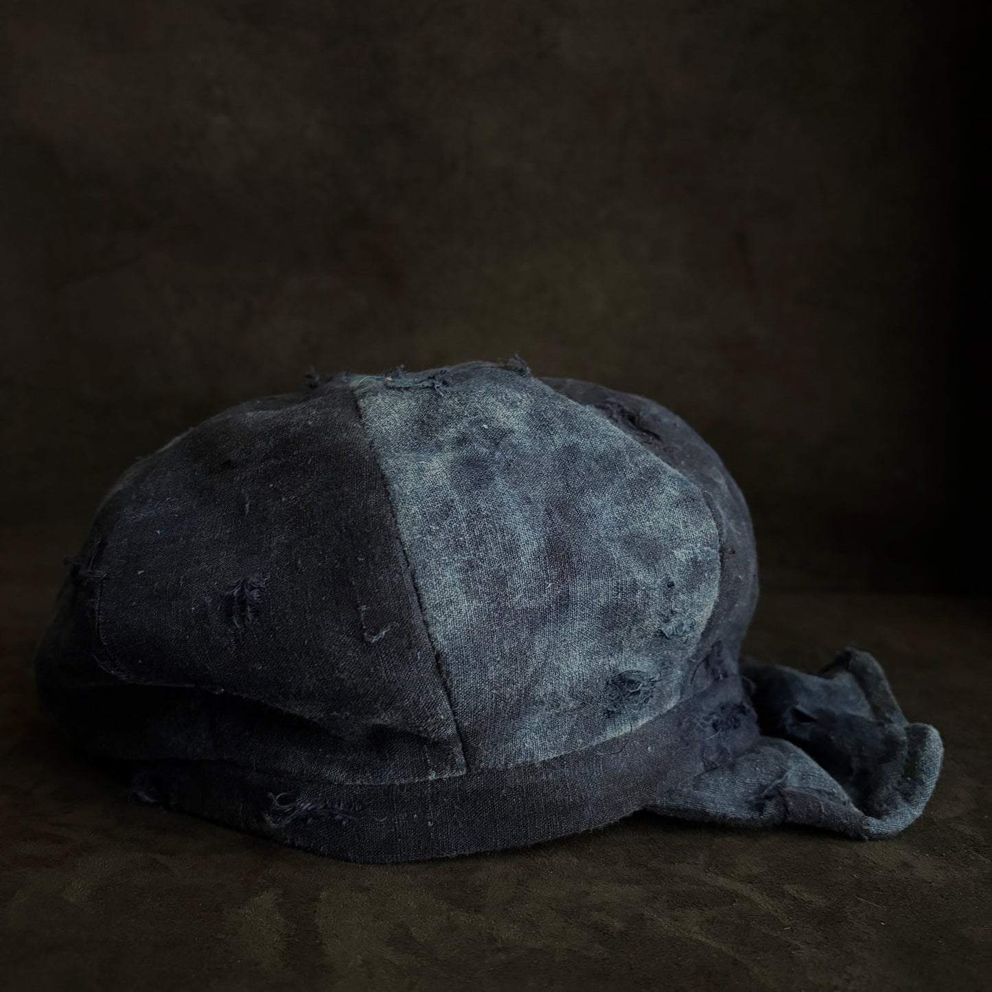 Fading indigo patchwork casquette