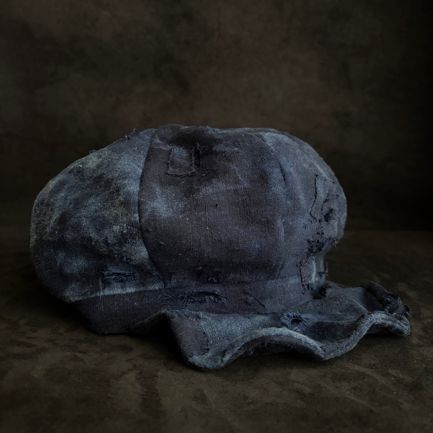 Fading indigo patchwork casquette