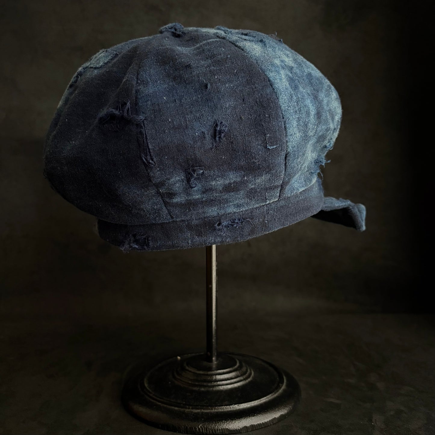Fading indigo patchwork casquette