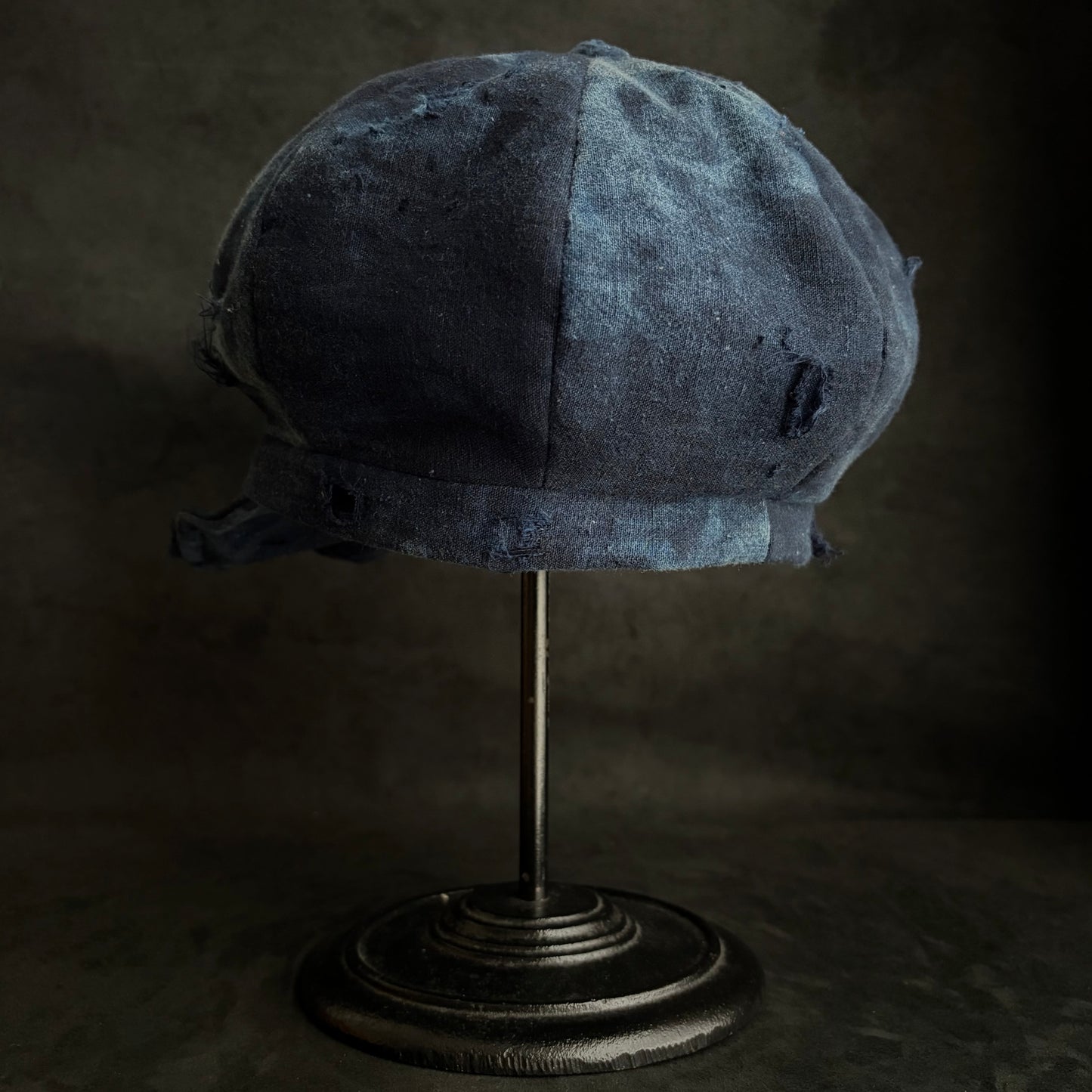 Fading indigo patchwork casquette