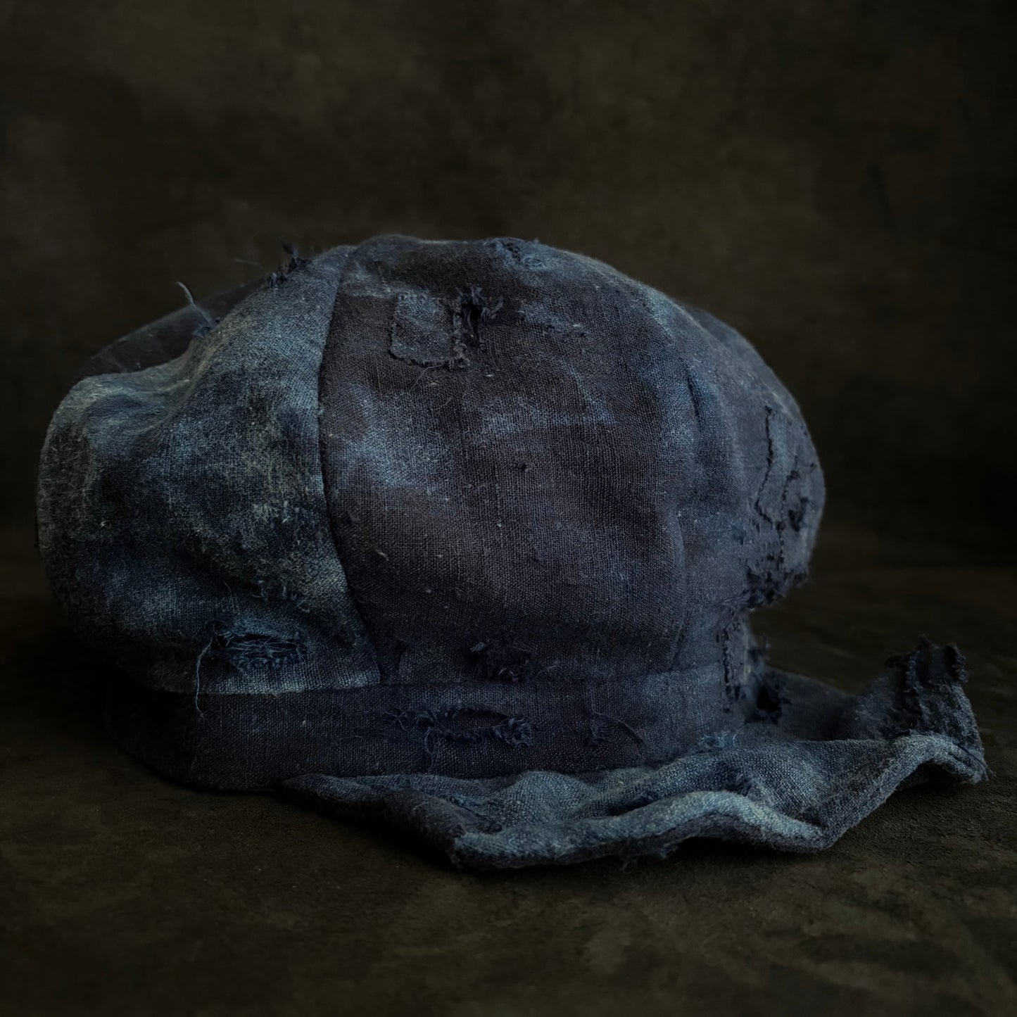 Fading indigo patchwork casquette