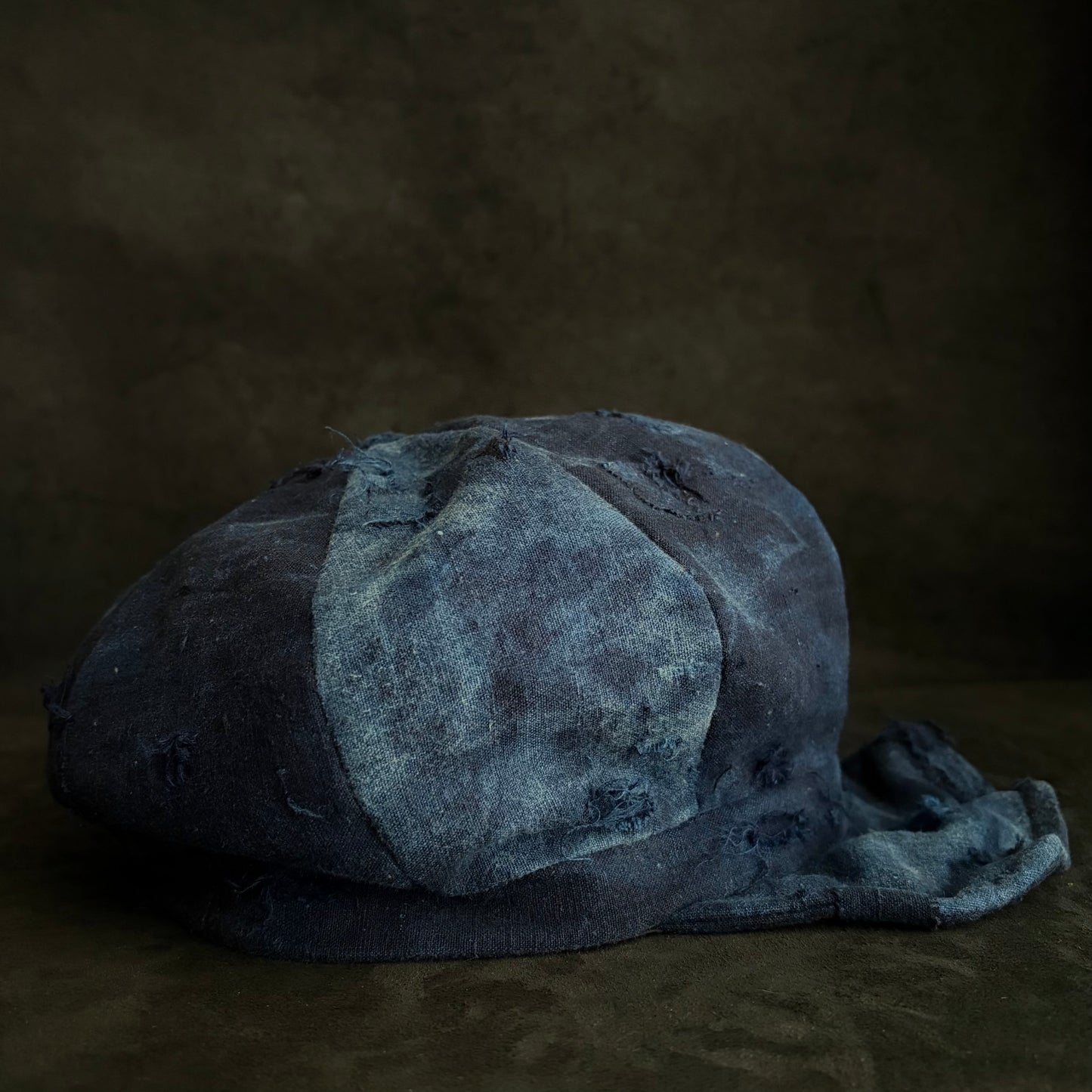 Fading indigo patchwork casquette