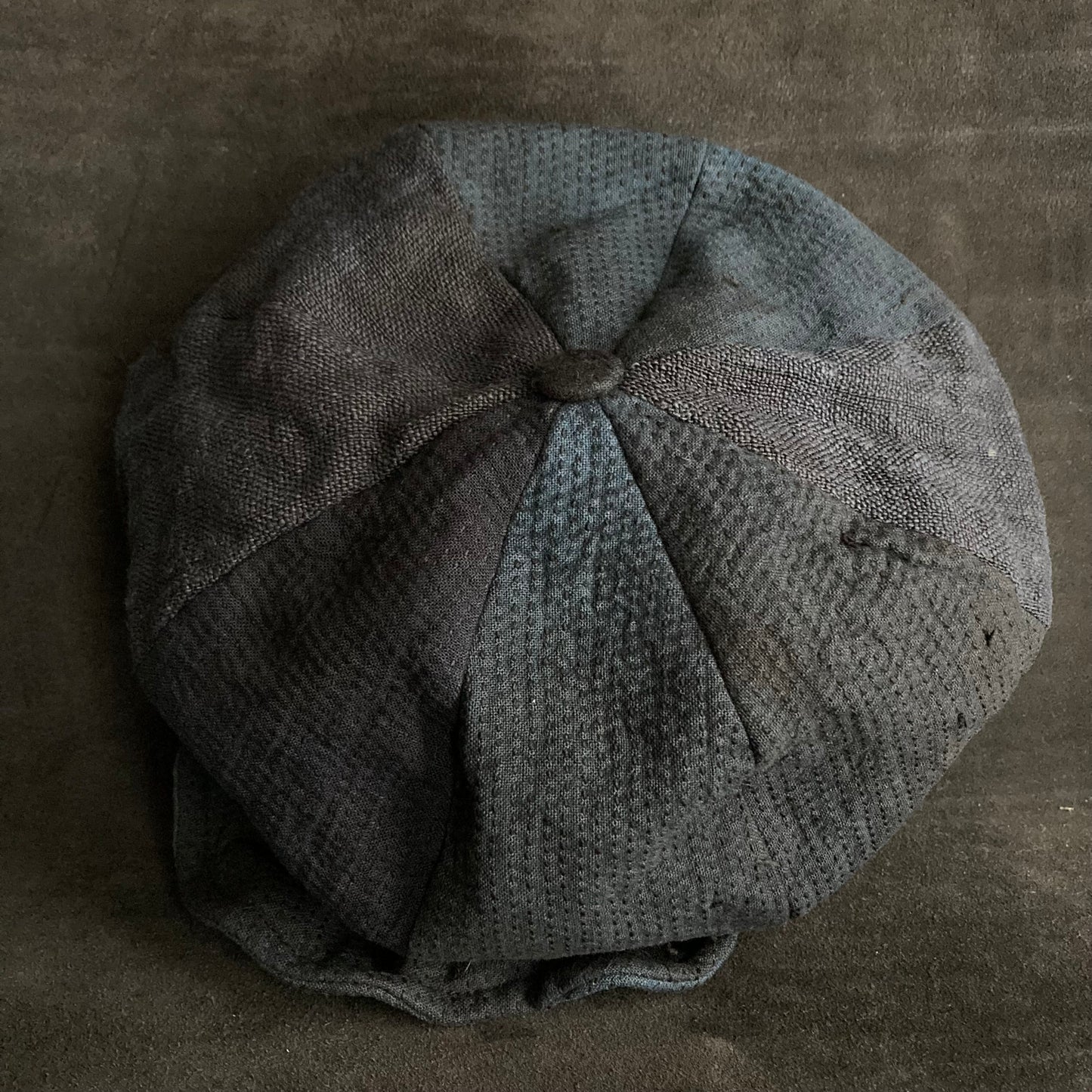 Hand-stitch indigo dyed casquette