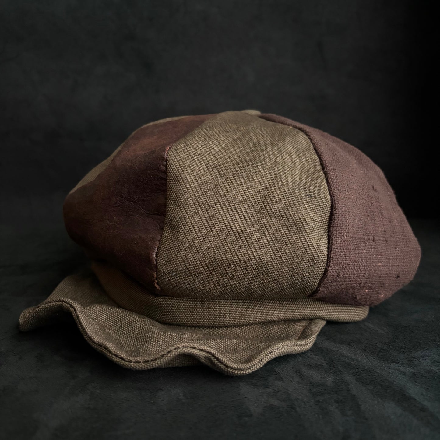 Bacchus leather mix casquette