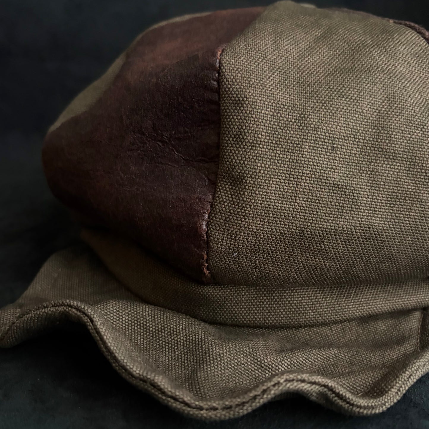 Bacchus leather mix casquette