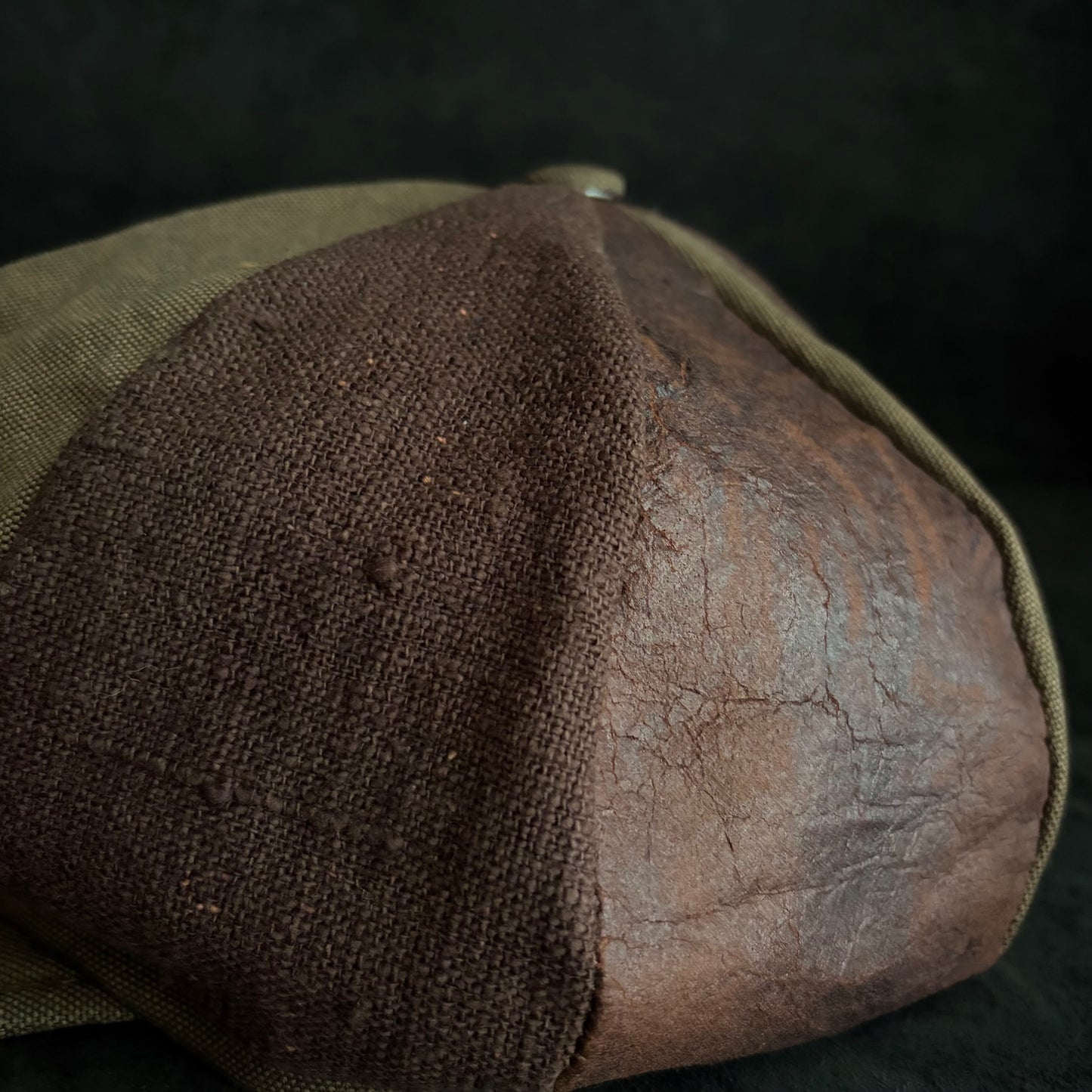 Bacchus leather mix casquette