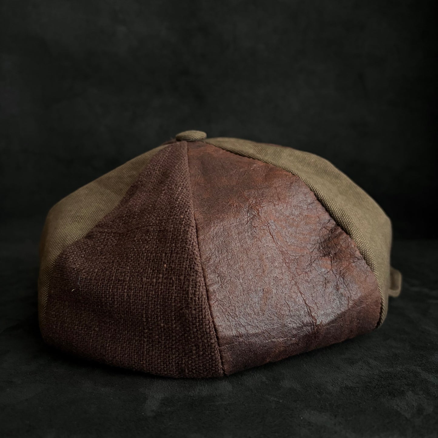 Bacchus leather mix casquette