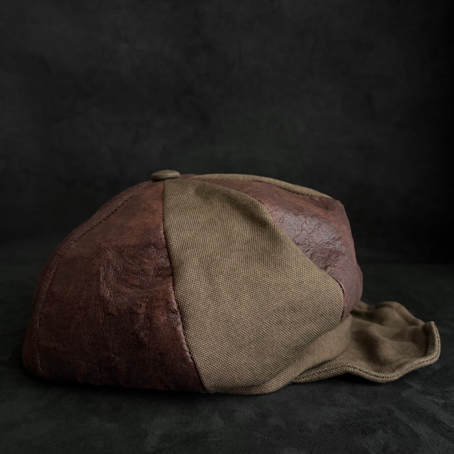 Bacchus leather mix casquette