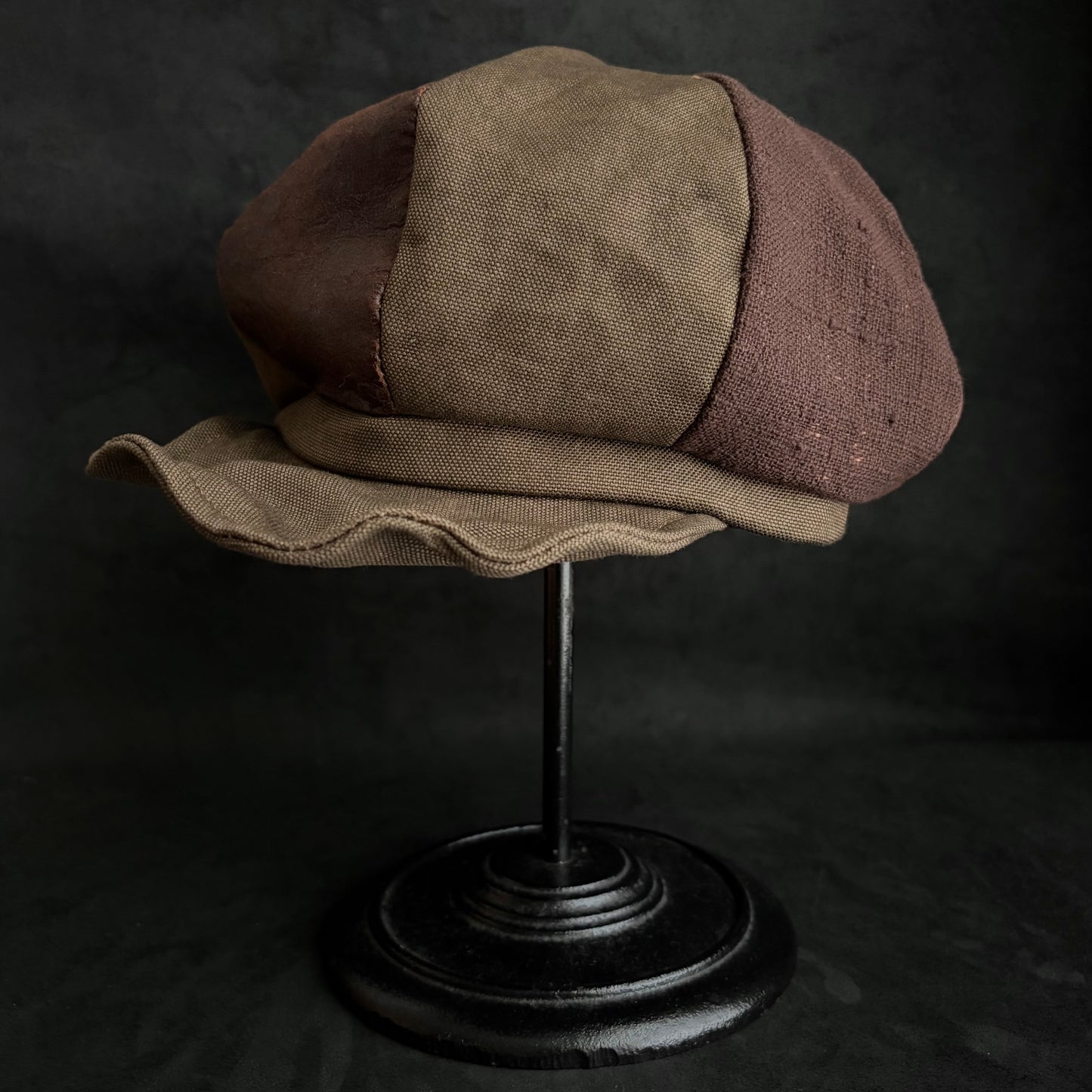 Bacchus leather mix casquette