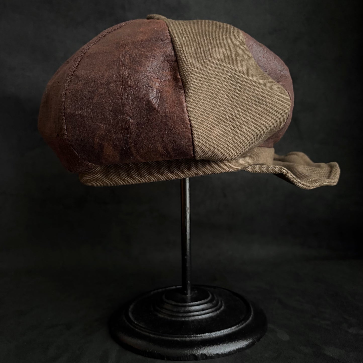 Bacchus leather mix casquette