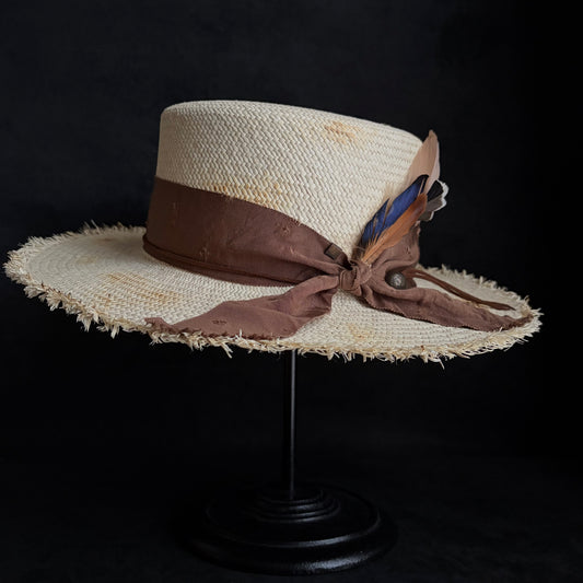 Relic camel flat panama hat