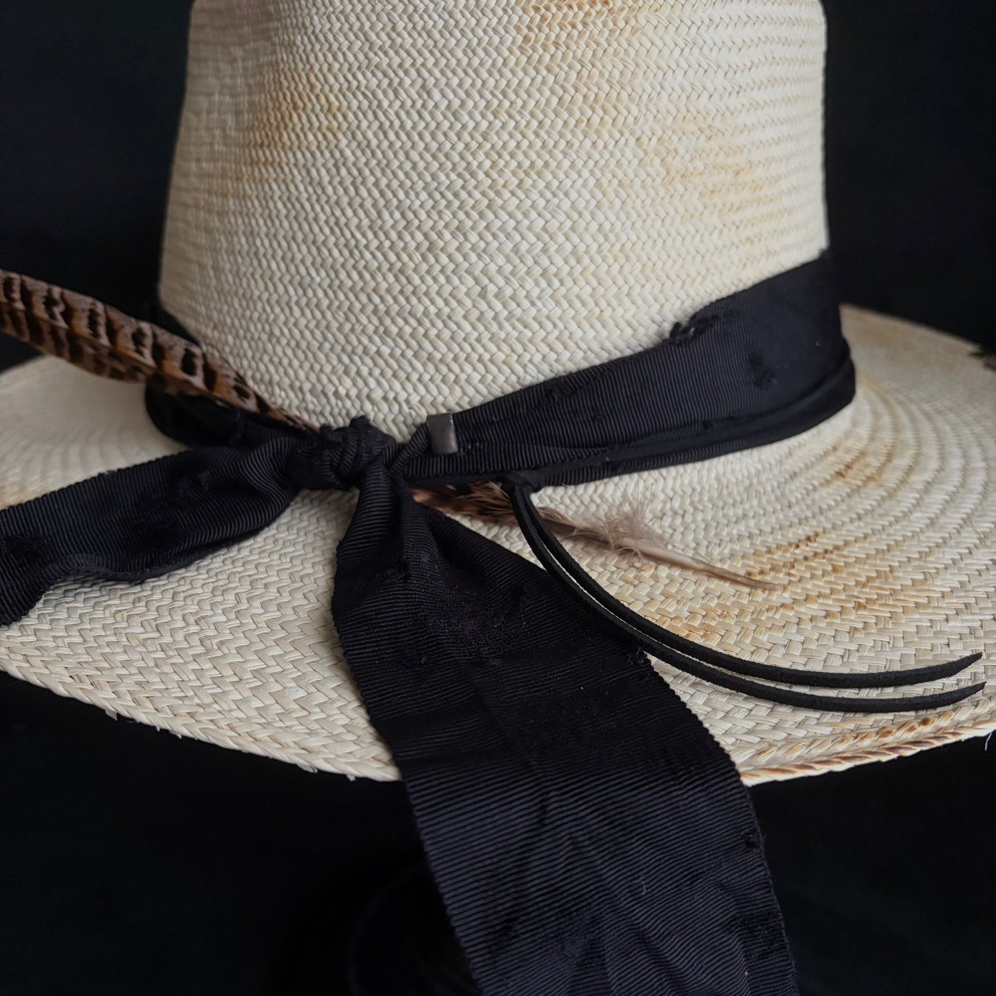 Ember fedora panama hat