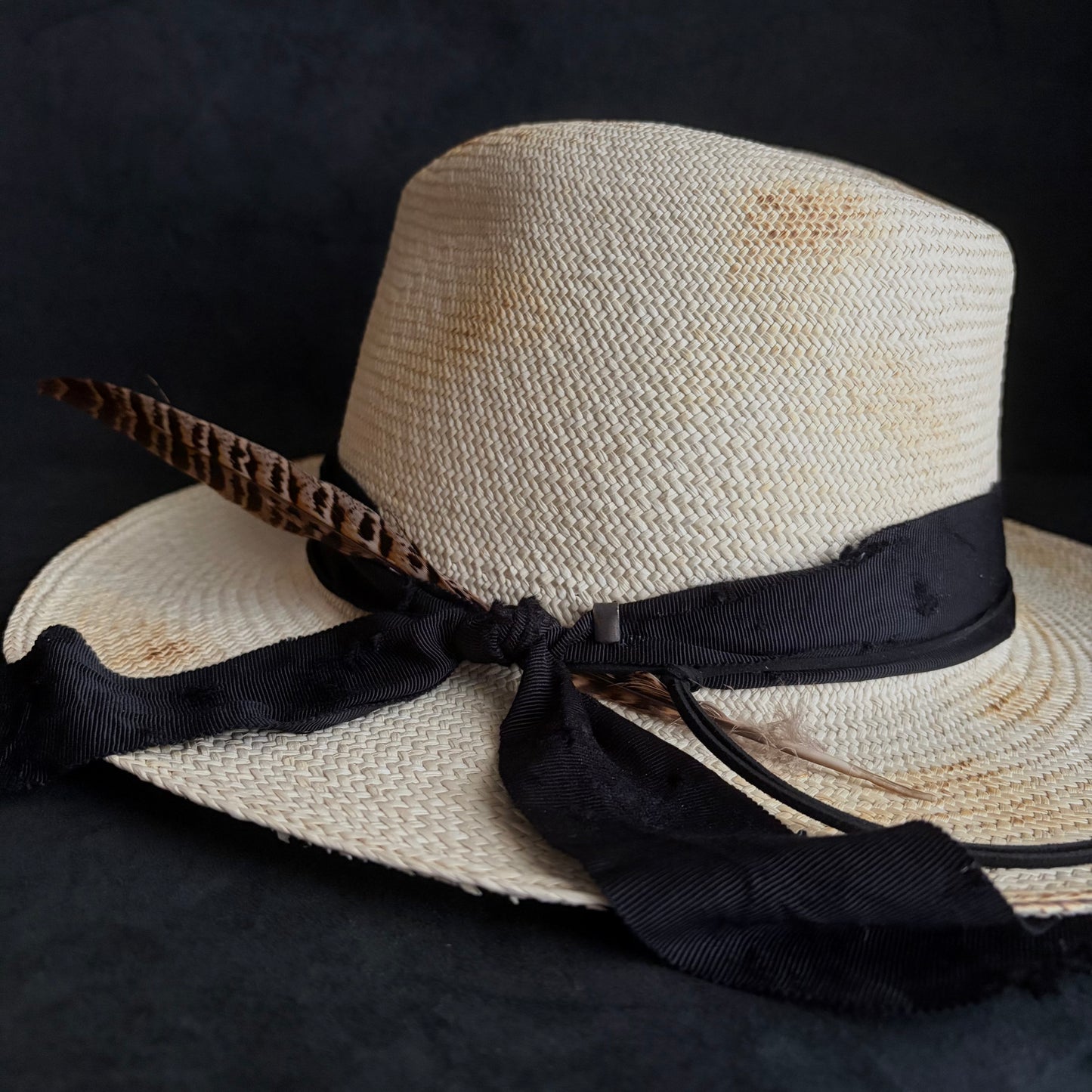 Ember fedora panama hat