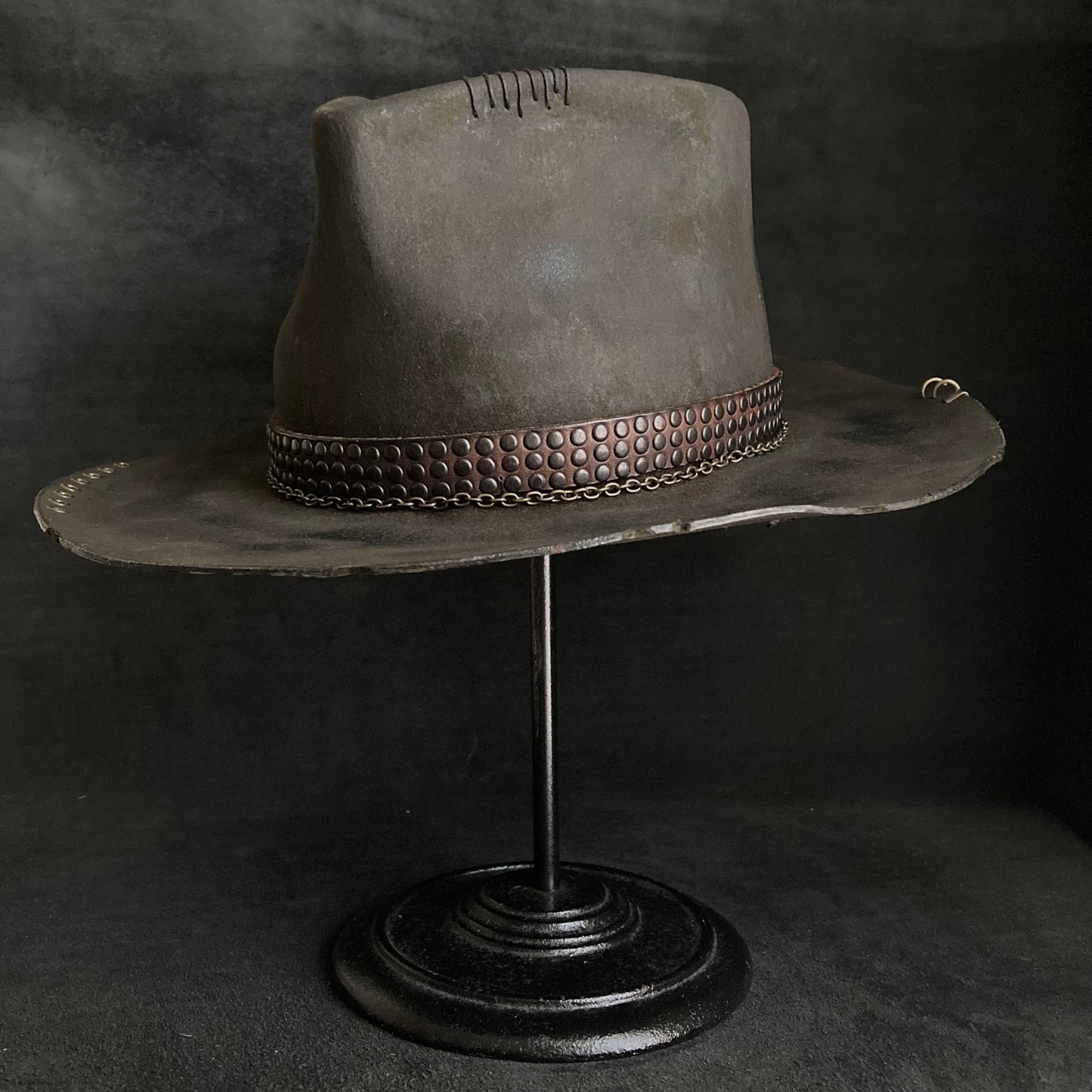 Charcoal rhythm hi-fedora hat