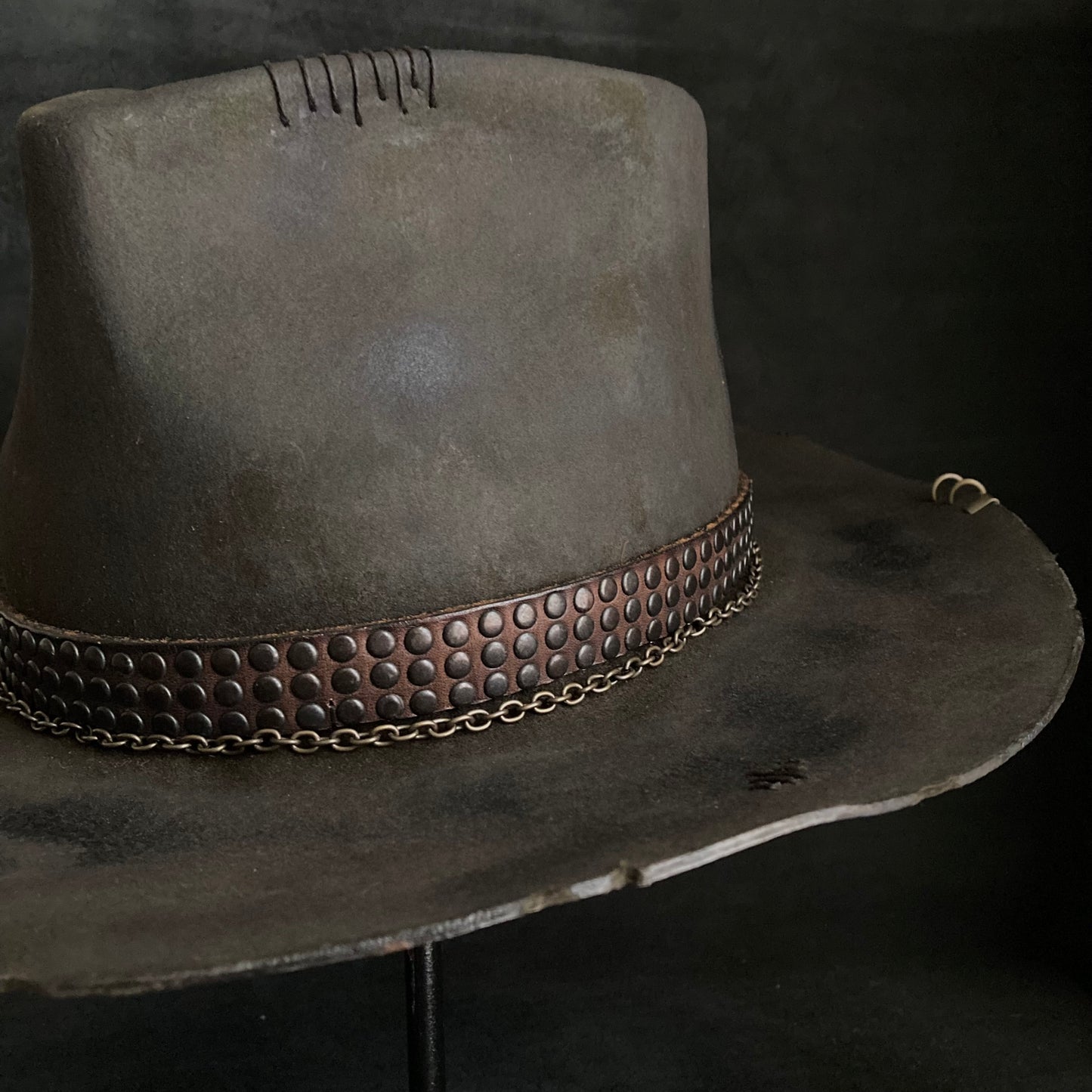 Charcoal rhythm hi-fedora hat