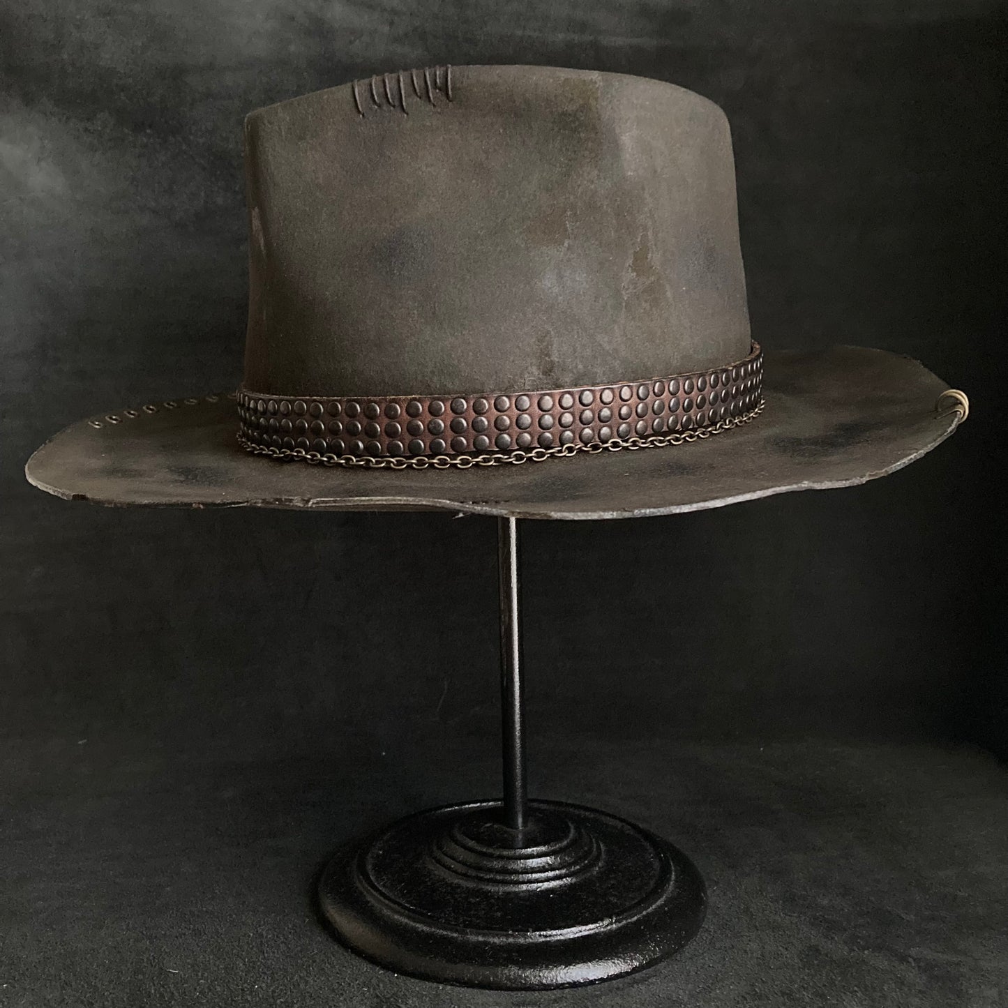 Charcoal rhythm hi-fedora hat