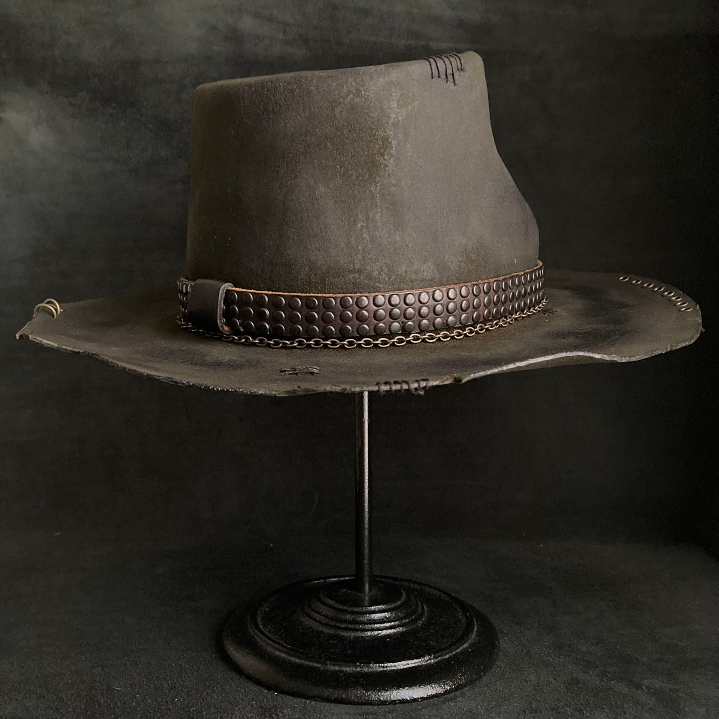 Charcoal rhythm hi-fedora hat