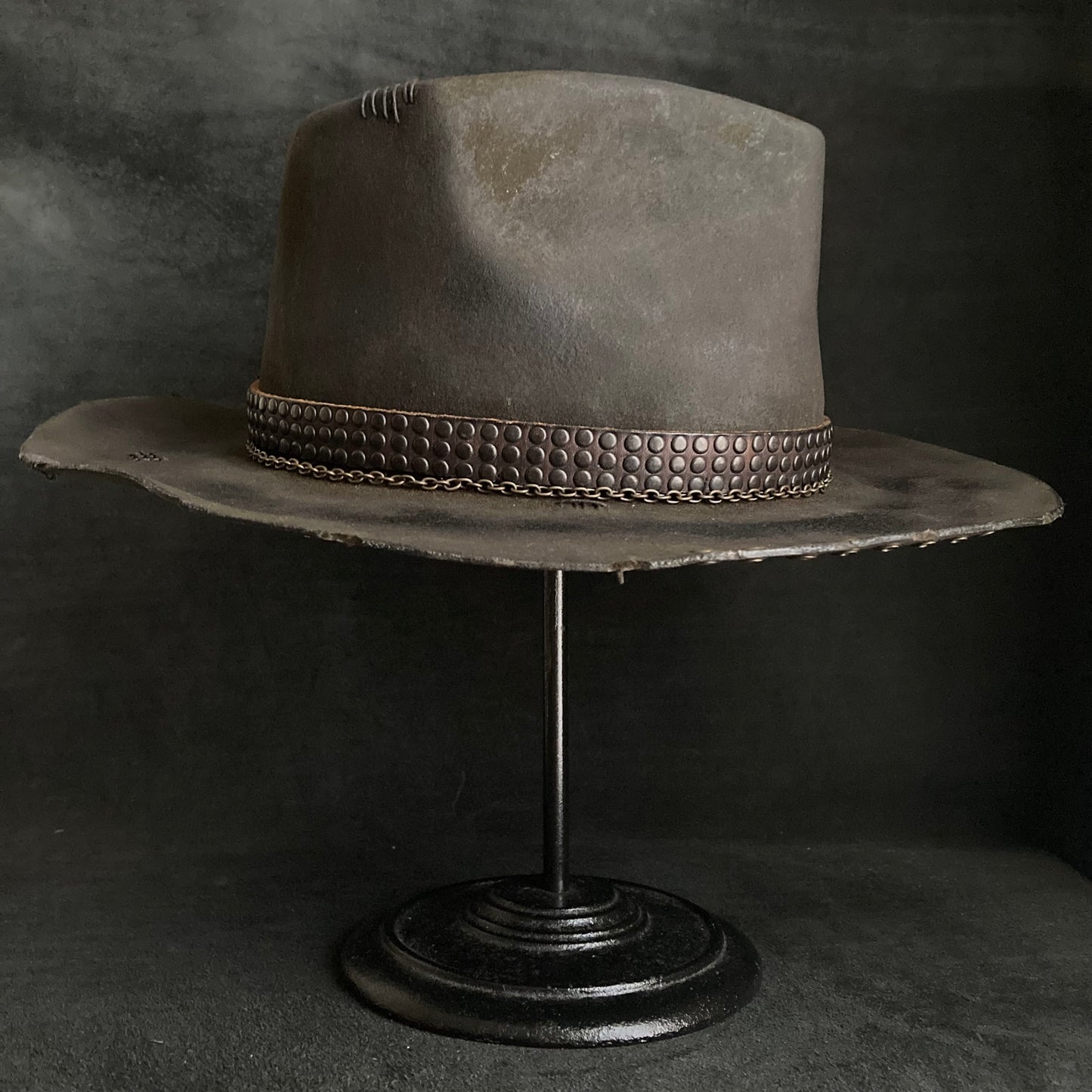 Charcoal rhythm hi-fedora hat