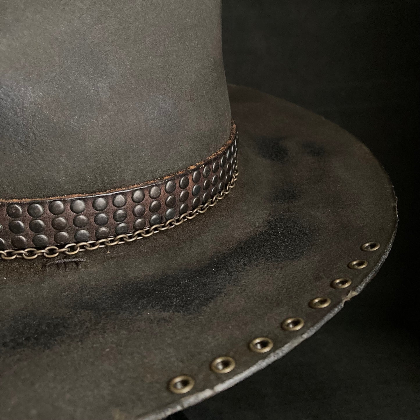 Charcoal rhythm hi-fedora hat