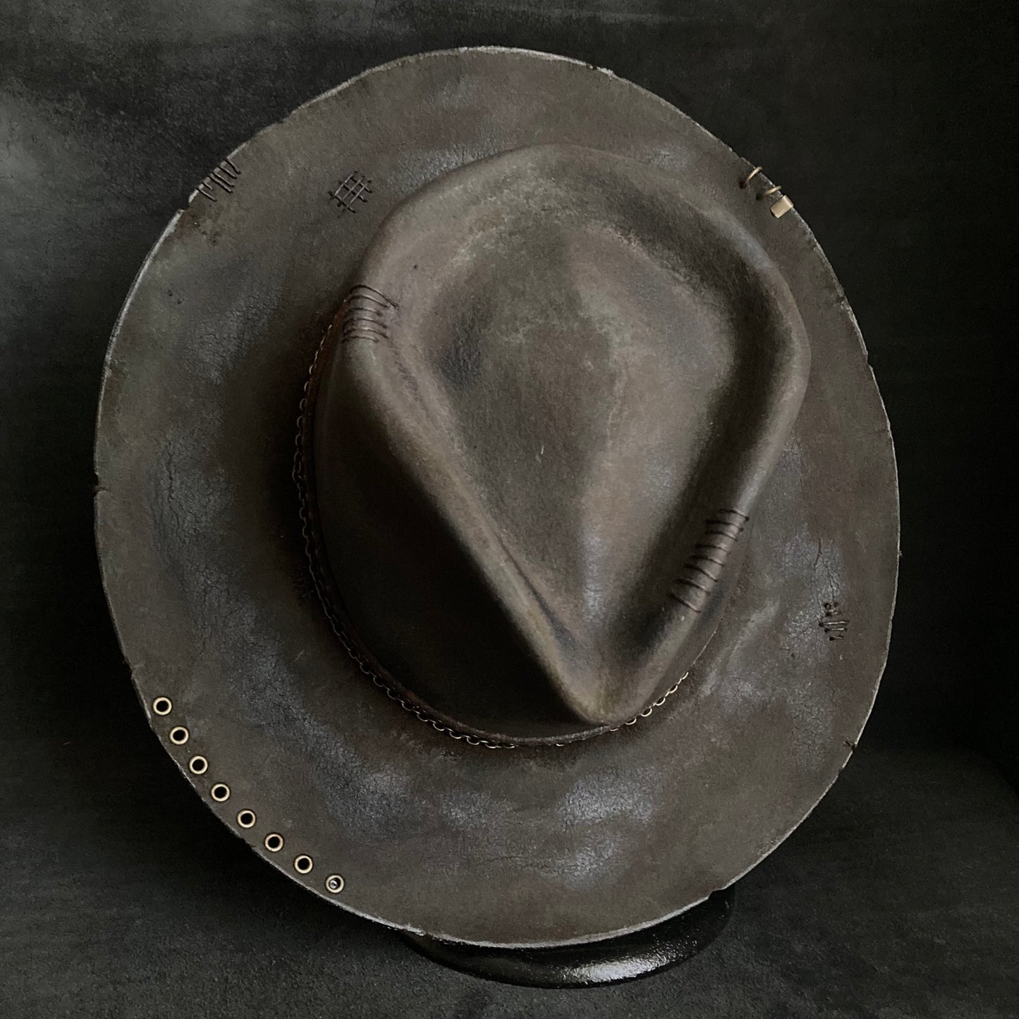 Charcoal rhythm hi-fedora hat