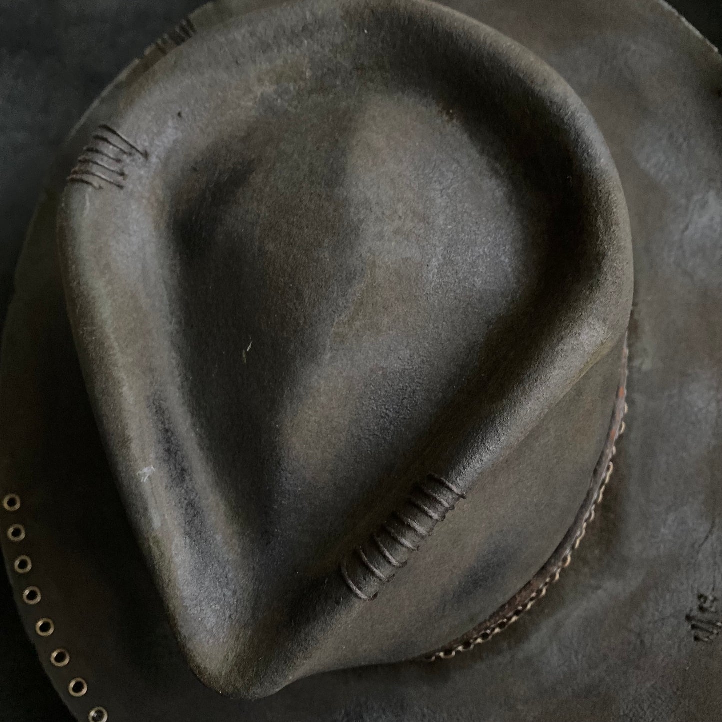 Charcoal rhythm hi-fedora hat