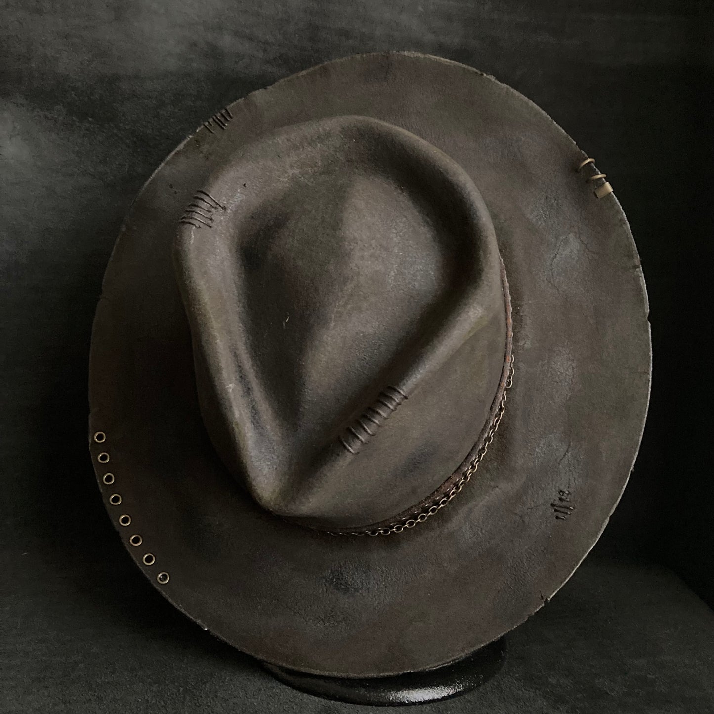 Charcoal rhythm hi-fedora hat