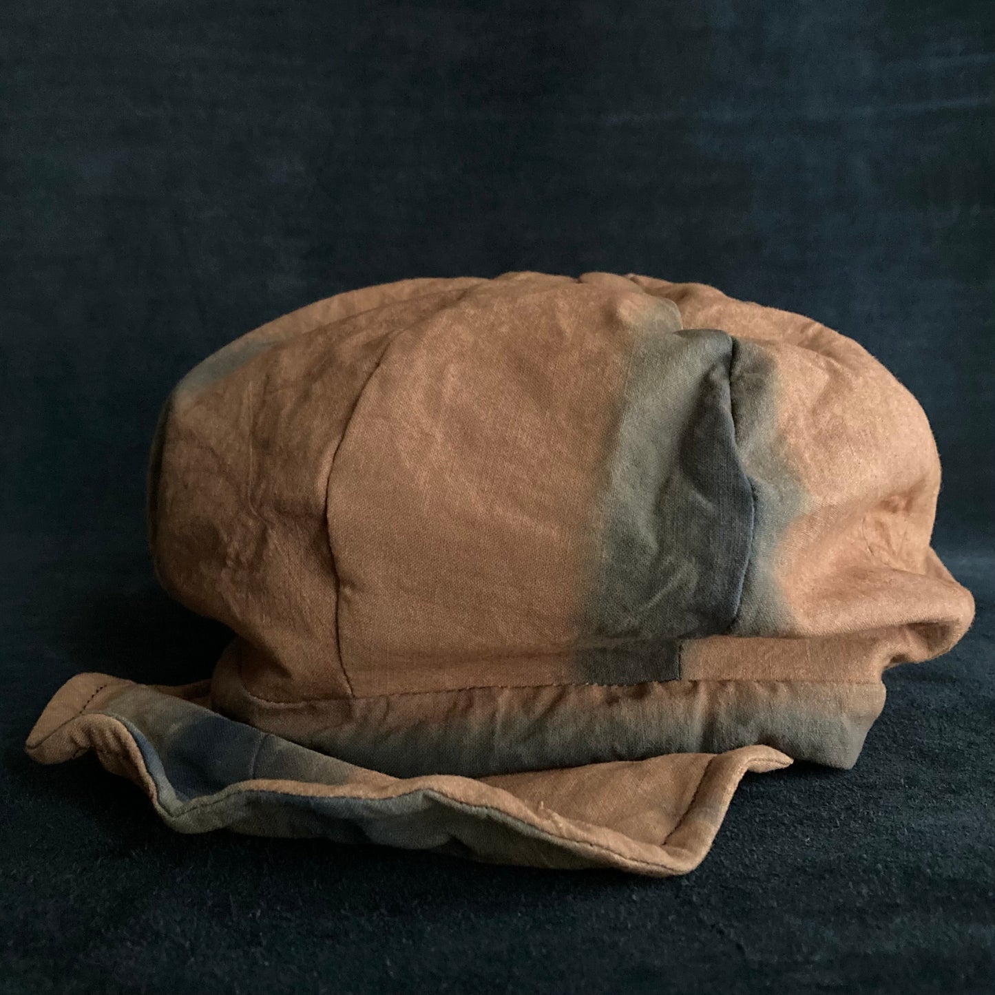 Persimmon dyed cotton casquette