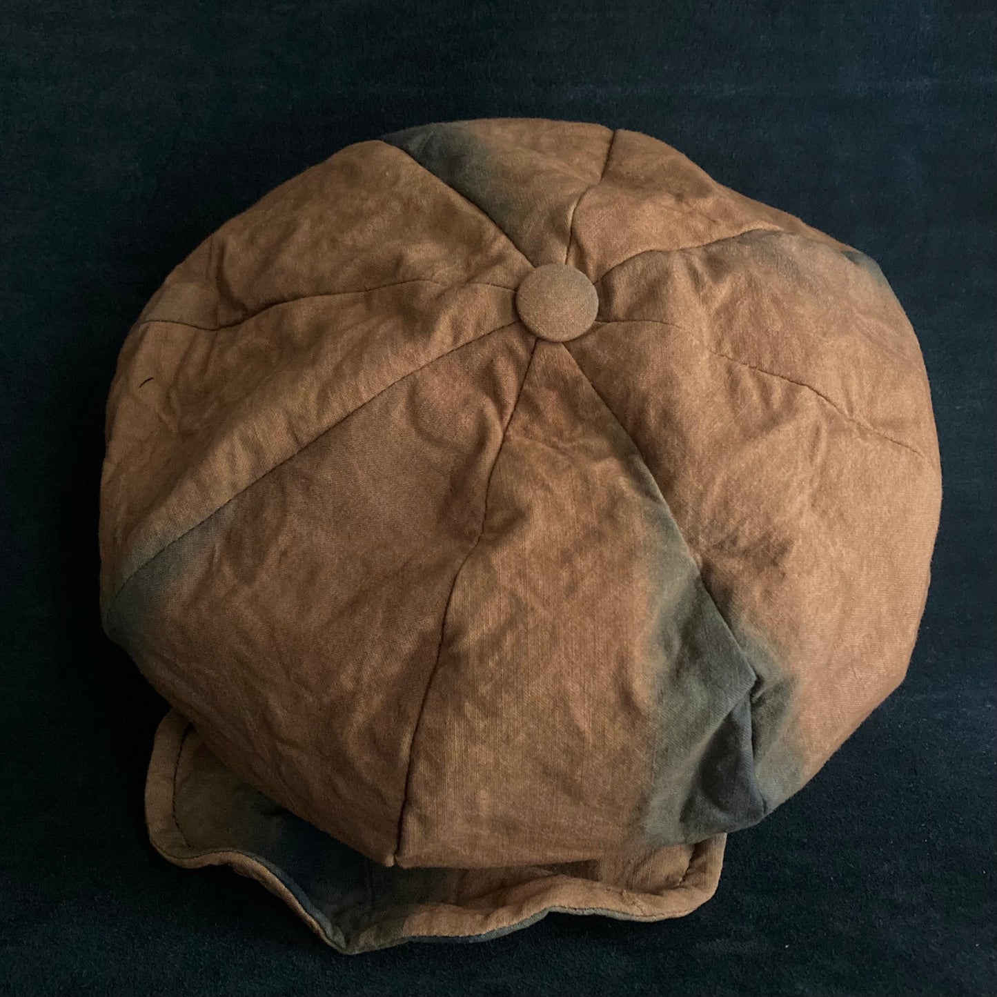 Persimmon dyed cotton casquette