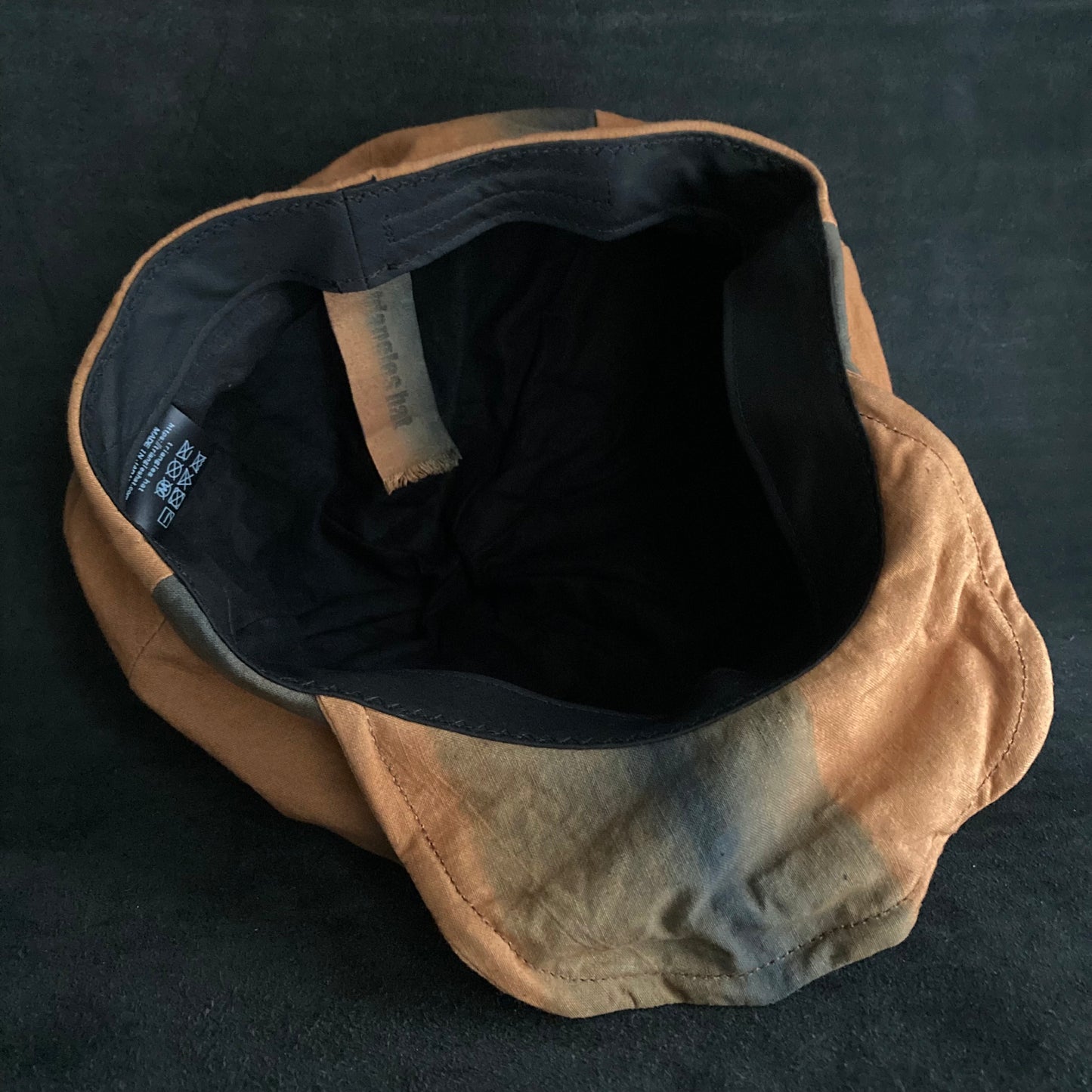 Persimmon dyed cotton casquette