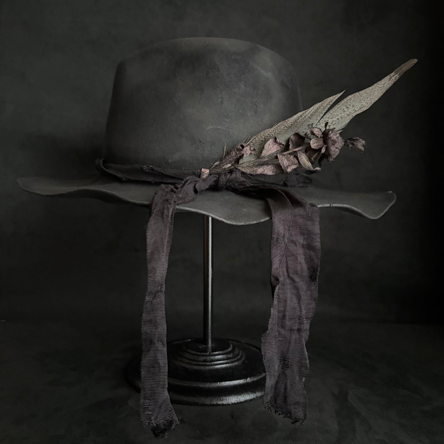 Fade ash burned fedora hat