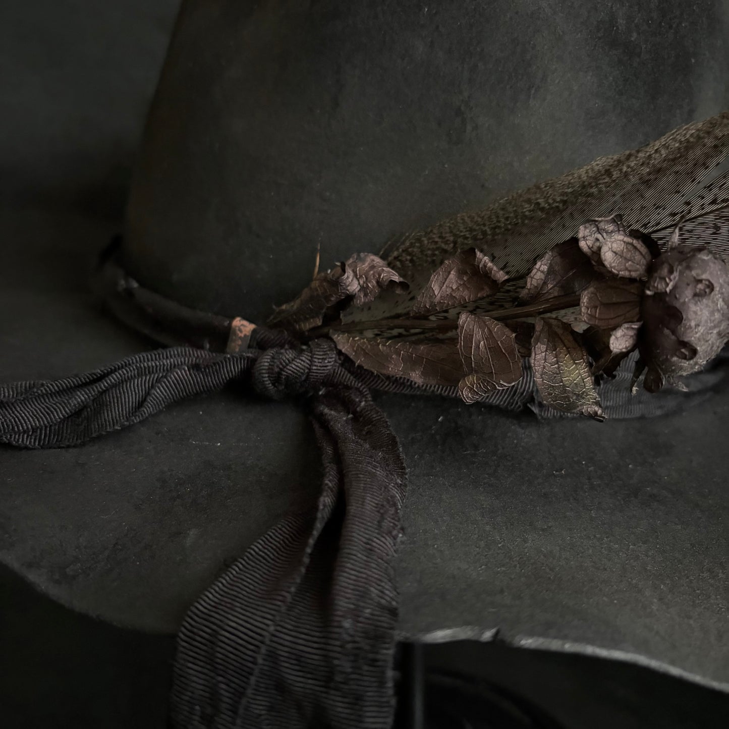 Fade ash burned fedora hat