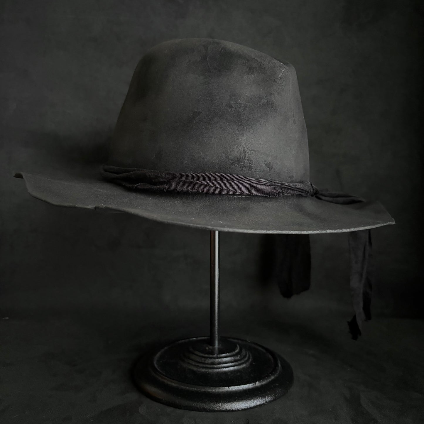 Fade ash burned fedora hat