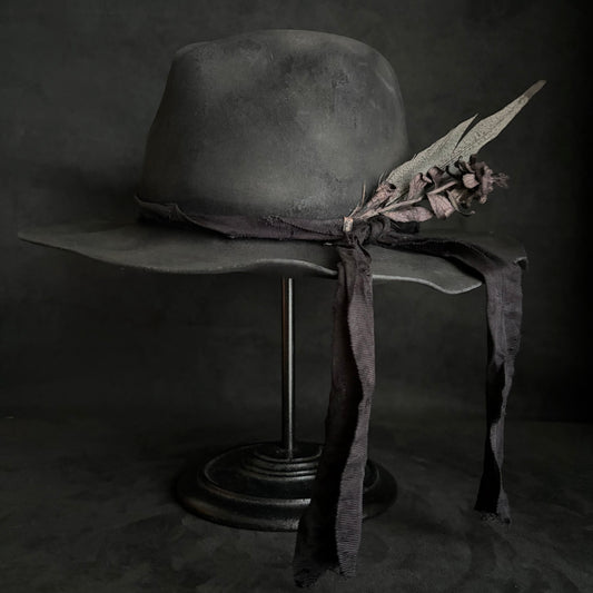 Fade ash burned fedora hat