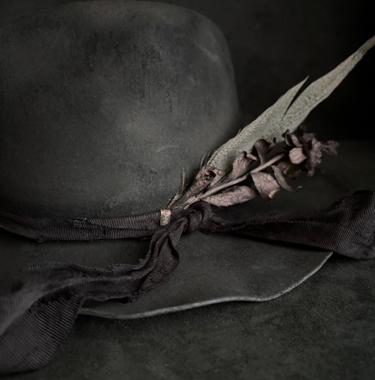 Fade ash burned fedora hat