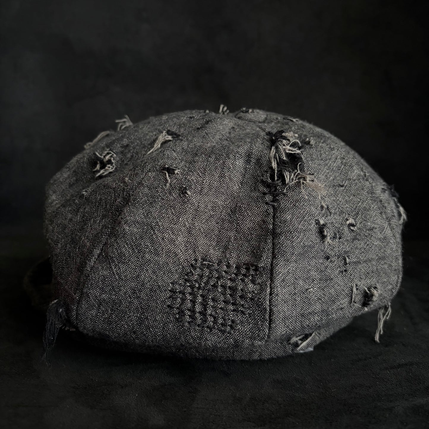 Slab stitch damage gray casquette