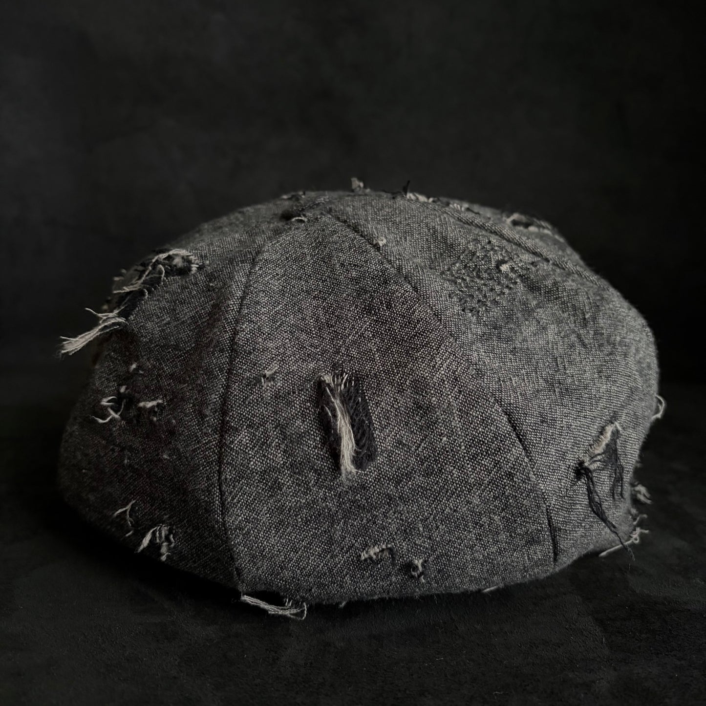 Slab stitch damage gray casquette