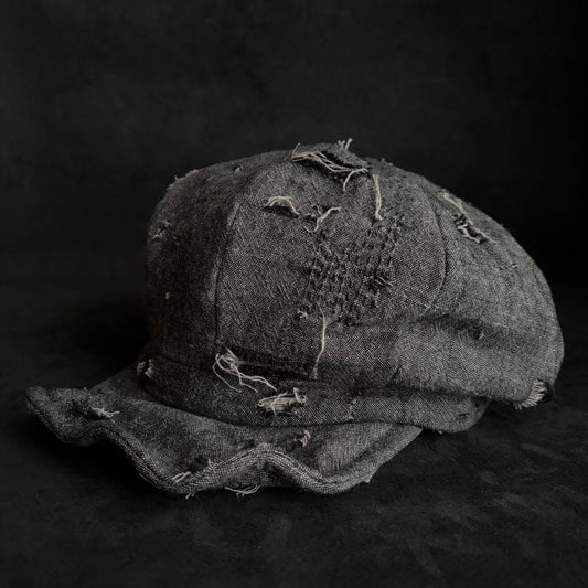 Slab stitch damage gray casquette