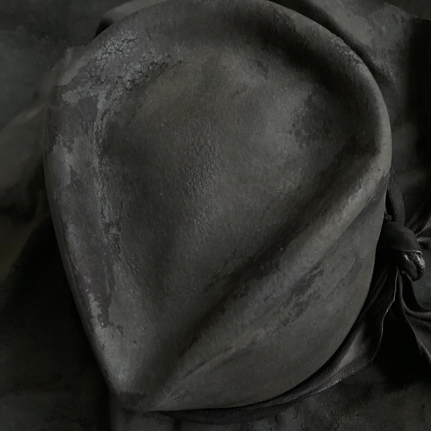 Charcoal bellows brim fedora hat