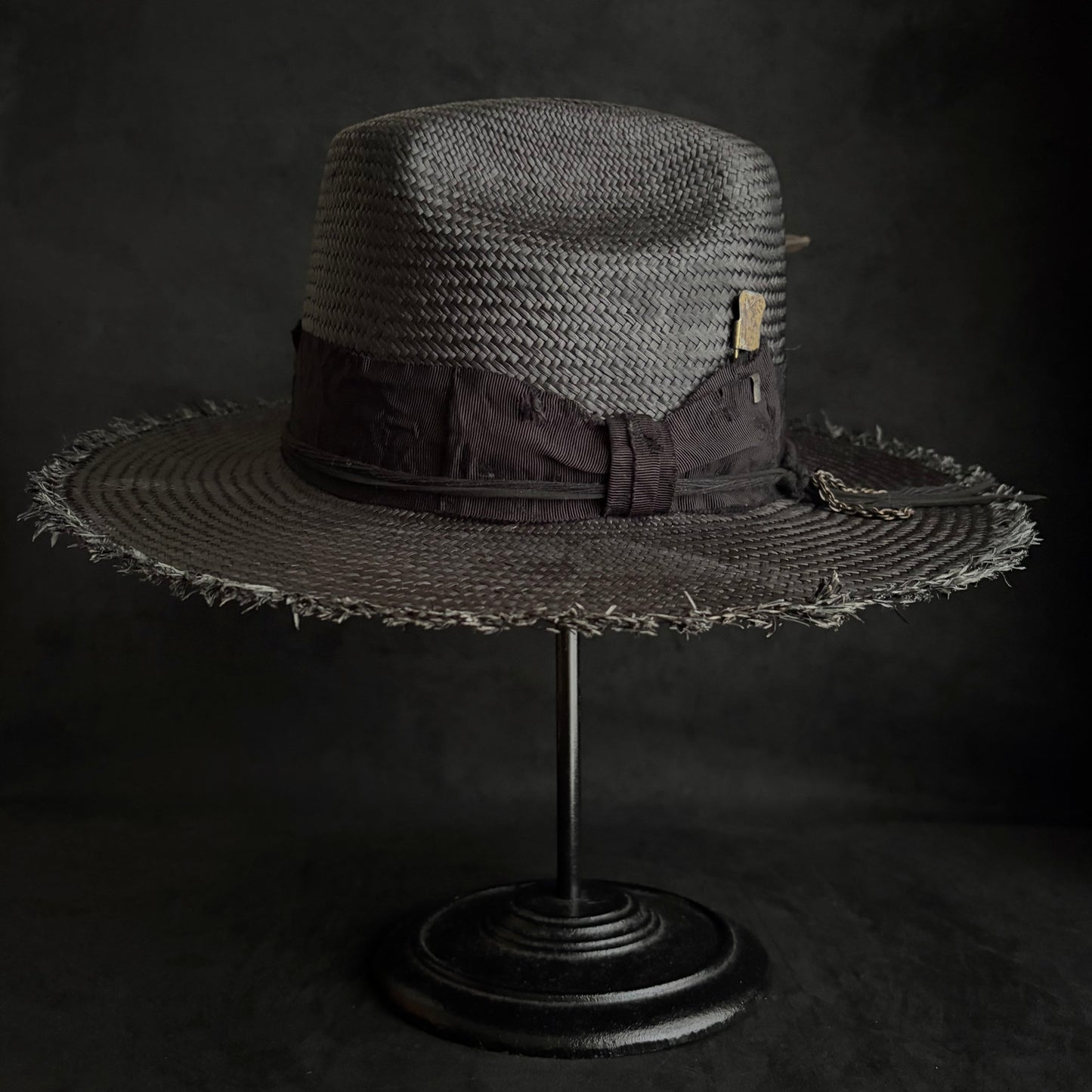 Cellar black western panama hat